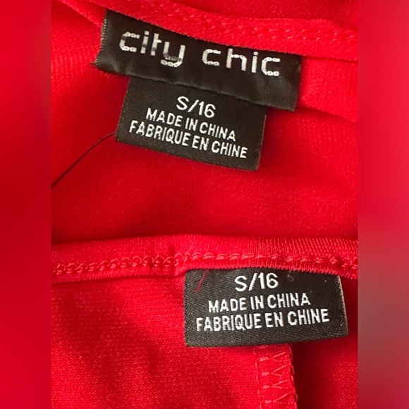 CITY CHIC NWOT Red Wrap Dress Size 16 - Picture 6 of 7